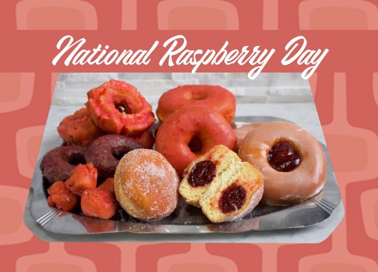 Toonaday Raspberry Top Pot Doughnuts and Coffee